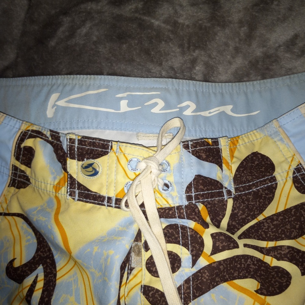 Vintage Kirra Board Shorts Hawaiian Print Men's Surfing Swim Trunk bottle opener